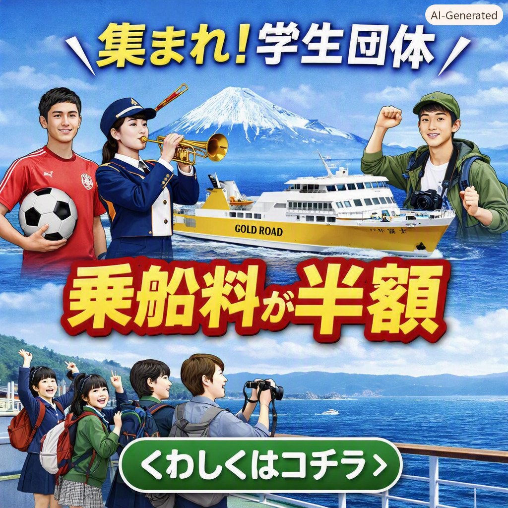 黄金KAIDOプロジェクト】 駿河湾フェリーが「金色」に変身しました